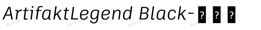 ArtifaktLegend Black字体转换